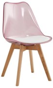 Scaun sufragerie Bralla 2 (transparent + roz + fag + alb) . 1116242