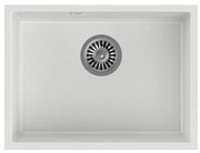 Chiuveta compozit sub blat Quadron Pop Alec 50 alb - inox 54x40 cm