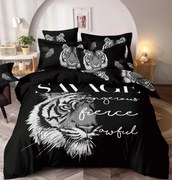 Set Lenjerie de Pat 3D din Finet Superior, 6 Piese, Pat 2 Persoane, Savage