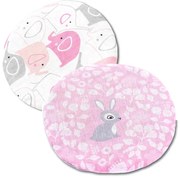 Set 2 pernute anticolici cu samburi de cirese Kidizi Bunny & Elephants Pink, roz, 19 cm