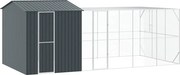 vidaXL Cușcă pentru păsări Antracit 635 x 304 x 247 cm Oțel Galvanizat