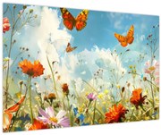 Tablou - Fluturi pe pajiștea de vară (90x60 cm)