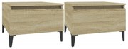 vidaXL Mese laterale 2 buc. stejar sonoma 50x46x35 cm lemn compozit