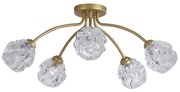 Lustra aplicata 5 becuri metal auriu Astral