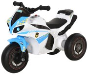 HOMCOM Motocicletă pentru Copii 18-36 Luni cu 3 Roți, Muzică și Faruri, 74x39x48 cm, Albastru Deschis | Aosom Romania