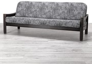Huse bielastice MARMO gri 3fotoliu cu manere de lemn (l. 150 - 200 cm)