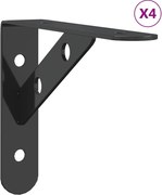 vidaXL Suporturi rafturi, 4 buc., 15x2,5x11,5 cm negru oțel inoxidabil