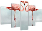 Tablou cu doi flamingo (150x105 cm)