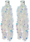 Ghirlanda de Crăciun bogată cu efect curcubeu Stars, 2 m, SET DE 2 BUCĂȚI