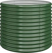 vidaXL Jardinieră grădină verde 80x80x68 cm oțel galvanizat