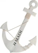 Decoratiune din lemn Ancora Navy