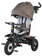 Tricicleta cu copertina detasabila NOVOKIDS™ Jockey Trike , Cu far luminos si melodii, Roti gonflabile din cauciuc, Pozitie somn, Pedale si maner