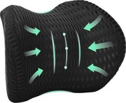 vidaXL Perna pentru gât Negru 30,5 x 21,5 x 13 cm Spumă cu Memorie