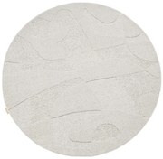 Covor gri deschis rotund din lână ø 120 cm Morphic Botanica – Agnella