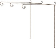vidaXL Pergolă de grădină, maro antic, 3x3x2,5 m, fier