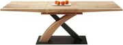 Masa extensibila SANDOR 3, stejar auriu/negru, 160/220x90x75 cm