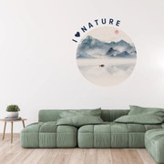 Autocolante de perete - Natura asiatică cu inscripție