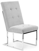 Scaun tapitat Pierre gri/silver - H97 cm