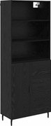 vidaXL Bufet cu sertar Stejar Negru 69,5 x 34 x 180 cm