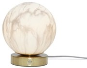 Veioza din sticla cu aspect de marmura Carrara