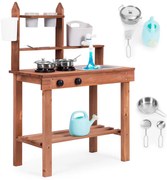 Bucătărie pentru copii în aer liber din lemn