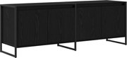 vidaXL Cabinet TV Stejar Negru 140 x 36 x 49.5 cm Lemn compozit