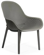 Scaun de terasa gri din plastic cu structura stabilă HRC 593