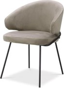 Scaun tapitat design LUX Kinley, catifea savona greige 115875 HZ