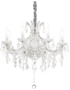 Lustră de cristal pe lanț Ideal Lux NAPOLEON 8xE14/40W/230V d. 67 cm crom