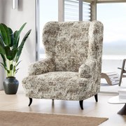 Huse bielastice MARMO bej fotoliu clasic (l. 60 - 110 cm)