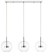 Lustra moderna cu 3 pendule LED Enceladus crom