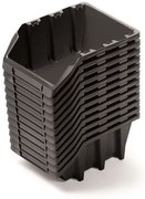 Set de 12 cutii de depozitare fiecare 12 x 7,7 x 6 cm, negru