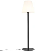 Lampă de podea modernă de exterior neagră cu abajur alb IP44 - Big Virginia