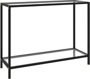 vidaXL Masă consolă, transparent, 100 x 35 x 75 cm, sticlă securizată