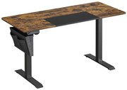 Birou reglabil pe înălțime SOLEA-X maro/negru