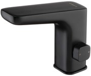 Baterie lavoar cu senzor Deante Hiacynt negru cu sistem de reglare a temperaturii