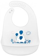 Akuku baveta din silicon cu buzunar, Elefant, alb