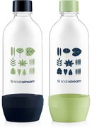 Sticlă Sodastream Jet Green/Navy 2x 1 l, lavabilăîn mașina de spălat vase