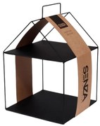 Raft metalic negru in forma de casuta SENZA