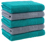 Set 5 Prosoape Baie, Bumbac 100%, Verde  Gri