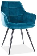 Scaun Lilia Velvet Turcoaz – l59 x A45 x H90 cm