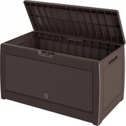 Ladă de depozitare pentru grădină Rato 310 l - aspect rattan, impermeabilă Maro