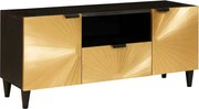 vidaXL Cabinet TV cu raft Negru și Aur 105 x 33 x 46 cm Lemn compozit