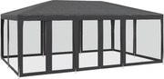 vidaXL Cort de petrecere cu 10 pereți din plasă, antracit, 6x4 m, HDPE