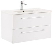 Dulap inferior Vario Clam 80 cu lavoar alb-alb