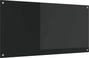 vidaXL Panou de bucătărie Negru 120 x 60 cm sticlă securizată