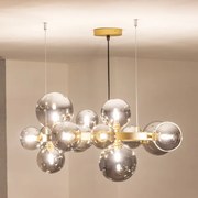Lustră LED pe cablu Brilagi MILLA 15xG9/3W/230V auriu/fumuriu