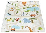 BAMBINO 1165 covor lavabil Grădină zoologică pentru copii anti-alunecare bej - SECUNDAR-COTATI PRODUSUL