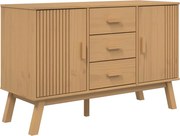 vidaXL Dulap "OLDEN", maro, 114x43x73,5 cm, lemn masiv pin