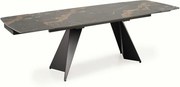 Masa extensibila ARMANI, negru cu efect de marmura/negru, piatra sinte